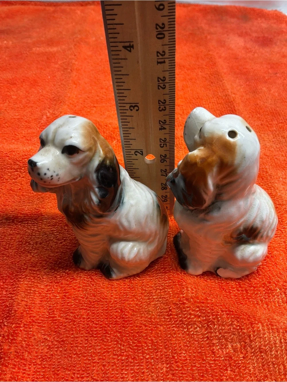Ceramic Dog Salt and Pepper Shakers - White and Black